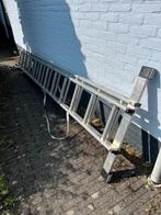 Ladder Hailo 2x 12 treden, zgan, Doe-het-zelf en Verbouw, Ladders en Trappen, Ophalen, Zo goed als nieuw, Opvouwbaar of Inschuifbaar
