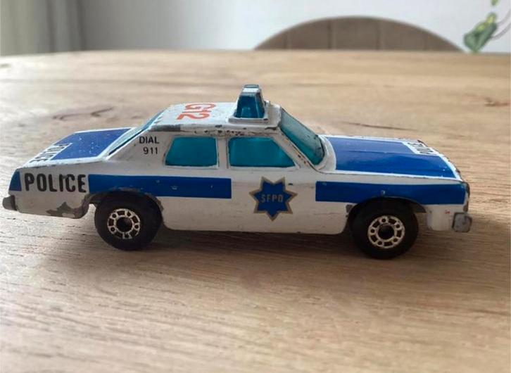 Plymouth Gran Fury Police van Matchbox uit 1979, Hobby en Vrije tijd, Modelauto's | Overige schalen, Gebruikt, Auto, Ophalen of Verzenden