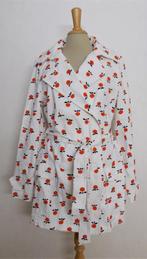 Grappige witte jas met appel print van Marimekko! 40, Verzenden, Zo goed als nieuw, Maat 38/40 (M), Wit