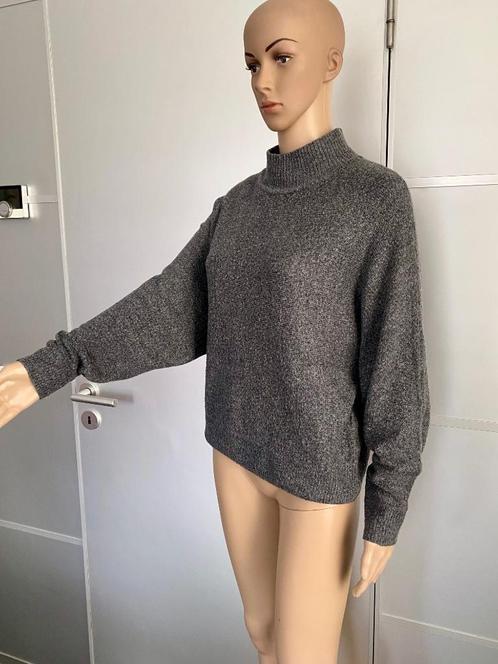 H892 Jean Pascale maat S=36 gebreide trui grijs/blauw, Kleding | Dames, Truien en Vesten, Zo goed als nieuw, Maat 36 (S), Blauw