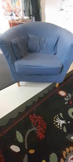 Blauwe stoel / fauteuil (gratis), Huis en Inrichting, Fauteuils, Ophalen, Gebruikt, 75 tot 100 cm, 75 tot 100 cm