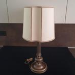 Vintage - Tafellamp - Messing - Stoffen Kap - Herda -**., Gebruikt, 50 tot 75 cm, Ophalen of Verzenden, Metaal