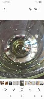 luchtbellen wijnglas groen uranium ? anna ? vintage glas, Ophalen of Verzenden