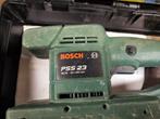 Bosch PSS23 Vlakschuurmachine + 10 Schuurvellen, Ophalen of Verzenden, Gebruikt, Minder dan 600 watt, Vlakschuurmachine