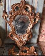 Twee antieke, shabby, spiegels, gips dore, begin 1800, Ophalen of Verzenden