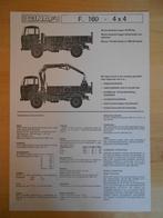 GINAF F160 4x4 Technische Specificatie folder 1980, Boeken, Auto's | Folders en Tijdschriften, Ophalen, Zo goed als nieuw, Overige merken