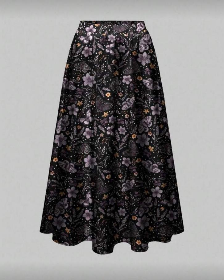 Rok Izzy Zwart-2 (44-54), Kleding | Dames, Grote Maten, Nieuw, Rok, Zwart, Verzenden