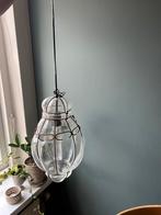 Glazen retro lamp, Huis en Inrichting, Lampen | Hanglampen, Ophalen, Gebruikt, Glas, Minder dan 50 cm