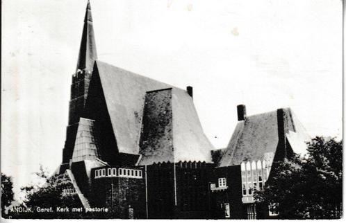 ANDIJK - GEREF. NED. KERK met PASTORIE, Verzamelen, Ansichtkaarten | Nederland, Gelopen, Zuid-Holland, Verzenden