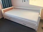 Sofabed Jip met roze panelen, Ophalen, 85 tot 100 cm, Zo goed als nieuw, Lattenbodem