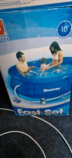 Bestway zwembad met filterpomp, Ophalen, Opblaaszwembad, Rond, Zo goed als nieuw