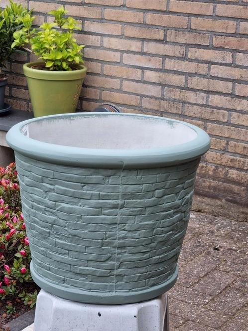 45 cm  plantenbak, Tuin en Terras, Bloembakken en Plantenbakken, Zo goed als nieuw, Steen, Balkon, Tuin, 30 tot 60 cm, Minder dan 60 cm
