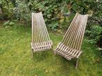 Houten Tuinstoelen - Set van 2, Tuin en Terras, Tuinstoelen, Ophalen, Gebruikt, Hout, Inklapbaar