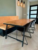 KARWEI Mateo Eettafel Teakhout Visgraat, Huis en Inrichting, Tafels | Eettafels, Ophalen, Gebruikt, 100 tot 150 cm, Teakhout