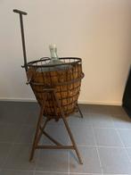 Originele Metalen Mandfles 60 liter in decanteerhouder, Ophalen