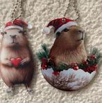 Capibara kerstmuts hartje tashanger kerstboomhanger 2 stuks, Verzamelen, Dierenverzamelingen, Ophalen of Verzenden, Nieuw, Overige soorten