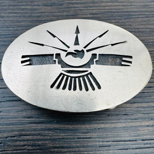 Hopi overlay vintage belt buckle - gesp, Kleding | Heren, Riemen en Ceinturen, Gedragen, Losse buckle of gesp, Overige kleuren