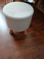 Creme kleurige poef, Ophalen, Minder dan 50 cm, Rond, Minder dan 50 cm