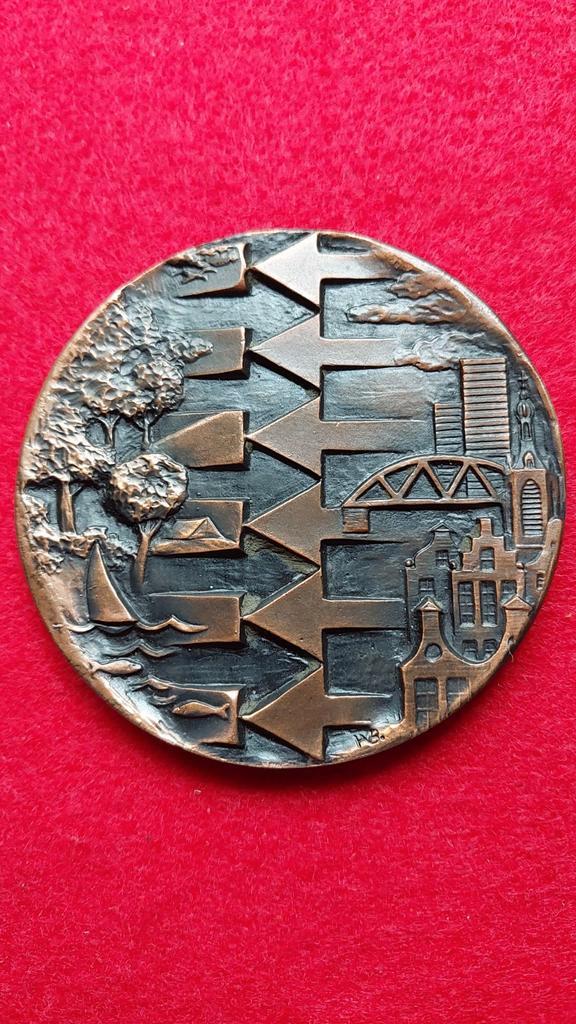 Penning Kunstenaar Henk van Bommel, ANWB 100 JAAR., Postzegels en Munten, Penningen en Medailles, Ophalen of Verzenden