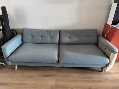 Gratis ophalen - Sofa Company bank lichtblauw, Huis en Inrichting, Banken | Bankstellen, Gebruikt, Rechte bank, Driepersoons, 200 tot 250 cm