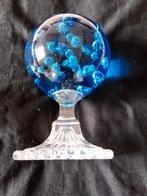 Kristallen bol met blauwe luchtbellen, Ophalen of Verzenden