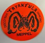 Sticker Disco-Bar Tarantula dancing Meppel, Ophalen of Verzenden, Nieuw, Bedrijf of Vereniging