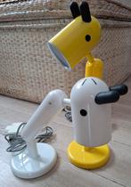 Twee Ikea KRUX bureau / tafel lampen model giraf geel en wit, Ophalen of Verzenden, Zo goed als nieuw, Kunststof, Minder dan 50 cm