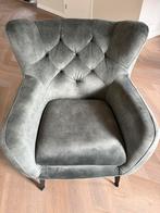 Mooie olijfgroene fauteuil, Huis en Inrichting, Fauteuils, Ophalen, Zo goed als nieuw, 75 tot 100 cm, 50 tot 75 cm