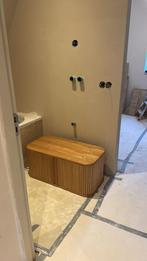 Kave Home Badkamermeubel Mailen Essenfineer Naturel 90x45cm, Huis en Inrichting, Zo goed als nieuw, Minder dan 100 cm, Wastafelkast