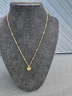 Goudkleurige ketting met hart, Ophalen of Verzenden, Zo goed als nieuw, Goud, Overige materialen