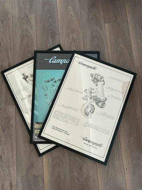 Campagnolo vintage racefiets poster 50 x 70 cm, Fietsen en Brommers, Fietsen | Racefietsen, Zo goed als nieuw, Batavus, 10 tot 15 versnellingen