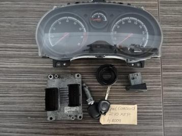 ECU Z10XEP Opel Corsa D 1.0 bj 2009 complete set incl sloten