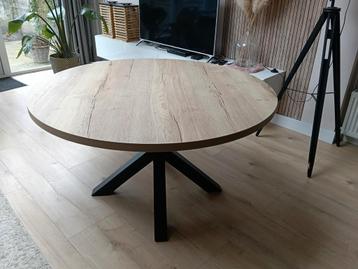 Ronde Eettafel 150cm - Massief Eiken Poot beschikbaar voor biedingen
