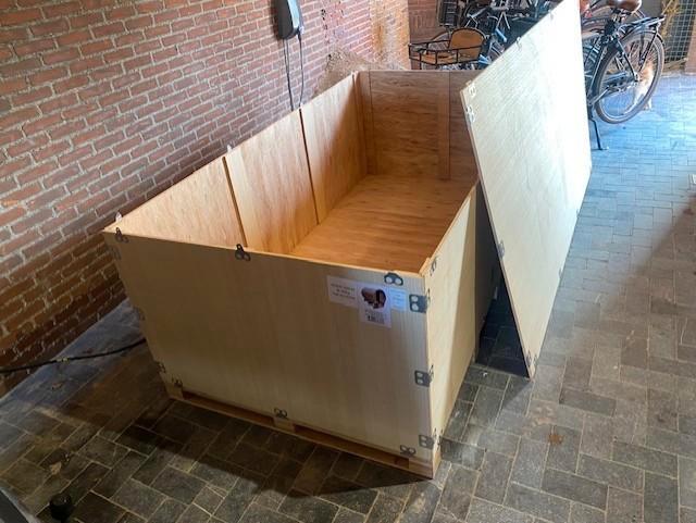 Grote houten kist voor bijv. verhuizen of opslag, Huis en Inrichting, Woonaccessoires | Kisten, Zo goed als nieuw, 75 cm of meer