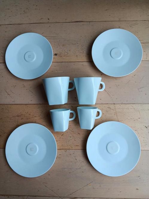 ZGAN 4x Nespresso Big Game kopjes schoteltjes, Huis en Inrichting, Keuken | Servies, Zo goed als nieuw, Kop(pen) en/of Schotel(s)