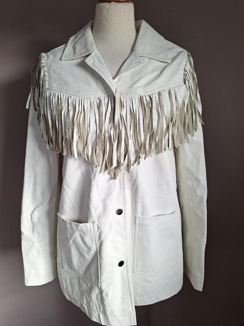 Nieuwe roomwitte faux leather stretch jas Loavies, maat S, Kleding | Dames, Jassen | Zomer, Nieuw, Maat 36 (S), Ophalen of Verzenden