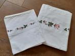 Brocante vintage 1-pers. laken met sloop Roosjes *eureka*, Antiek en Kunst, Ophalen of Verzenden