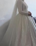 Turkse tesettur trouwjurk lange mouwen (Gelinlik), Kleding | Dames, Ophalen, Gedragen, Wit, Trouwjurk