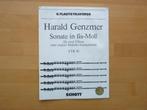 Harald Genzmer Sonate in fis-moll bladmuziek, Ophalen of Verzenden, Gebruikt, Klassiek, Dwarsfluit of Piccolo