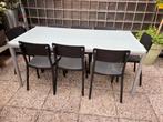 nette staat.Tuintafel. Met 4 stoelen..Lengte 1,80 90 breedte, Ophalen of Verzenden, Zo goed als nieuw, Stoel