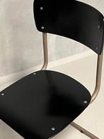 Jaren 50 sledestoel vintage buisframestoel design buisstoel, Huis en Inrichting, Stoelen, Ophalen, Gebruikt, Zwart, Vintage