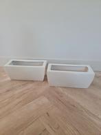 Bloempotten - Set van 2 (34 * 14,5 * 15 cm)., Gebruikt, Binnen, Ophalen of Verzenden, Minder dan 25 cm