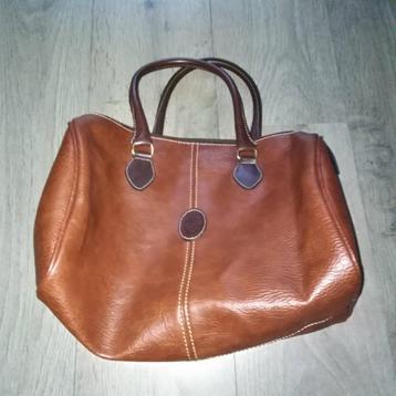 Bruin lederen handtas Nobuck beschikbaar voor biedingen