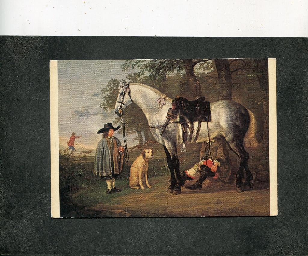 Ansicht A. Cuyp - Een schimmel in een landschap, Verzenden, 1980 tot heden, Ongelopen