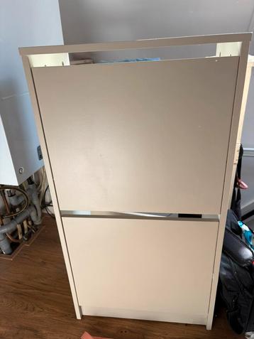 BISSA Schoenenkast 2 vakken, wit, 49x28x93 cm beschikbaar voor biedingen