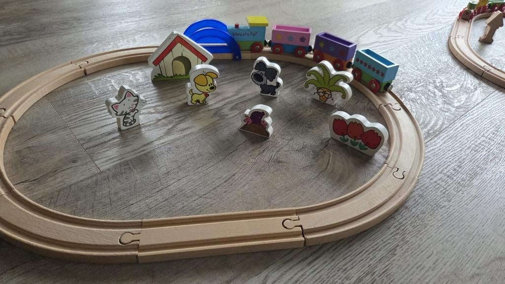 Houten trein Woezel en Pip, Ophalen of Verzenden