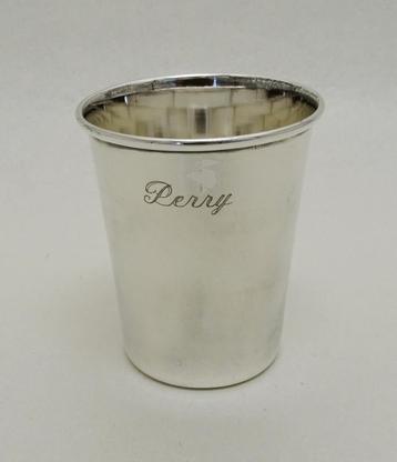 Lepelvaasje of beker/geboortebeker Perry verzilverd Keltum beschikbaar voor biedingen