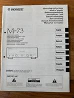 Pioneer M-73 Gebruiksaanwijzing origineel, Ophalen of Verzenden, Zo goed als nieuw, Pioneer