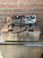 Dubbele friteuse + rvs onderkast, 4 liter of meer, Ophalen, Zo goed als nieuw, Uitneembare binnenpan