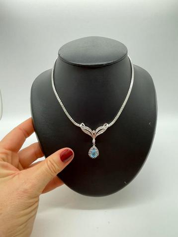 Z373 Prachtige zilveren ketting art nouveau beschikbaar voor biedingen